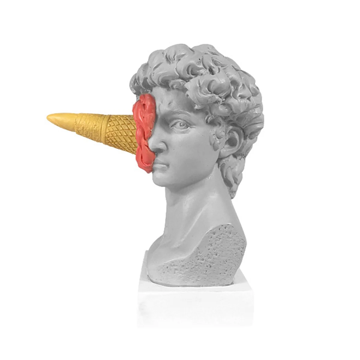 

Modern Nordic Figure Ornament Ice Cream David Figurine Home Decor Sculpture Office Bookshelf Desktop Art Decoration, B