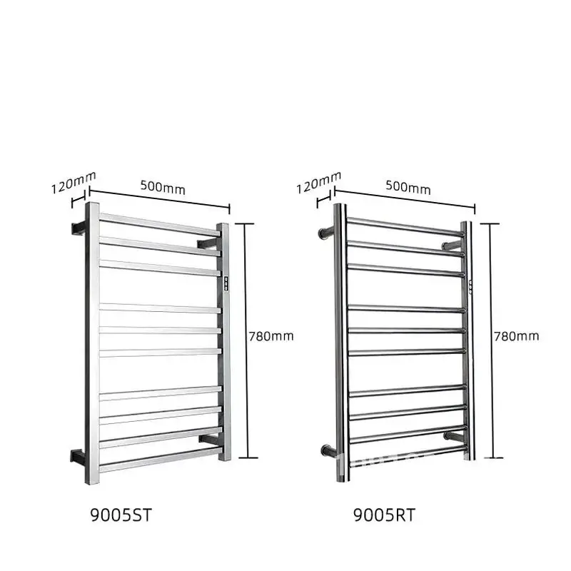 Electric Towel Rack 304 Stainless Steel Temperature&ampTime Control Smart Heated Rail Warmer 780*500*120mm 110V/220V