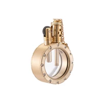 transparent oil tank high grade brass special shaped kerosene lighter collectible hand made lighter cigarette accessories