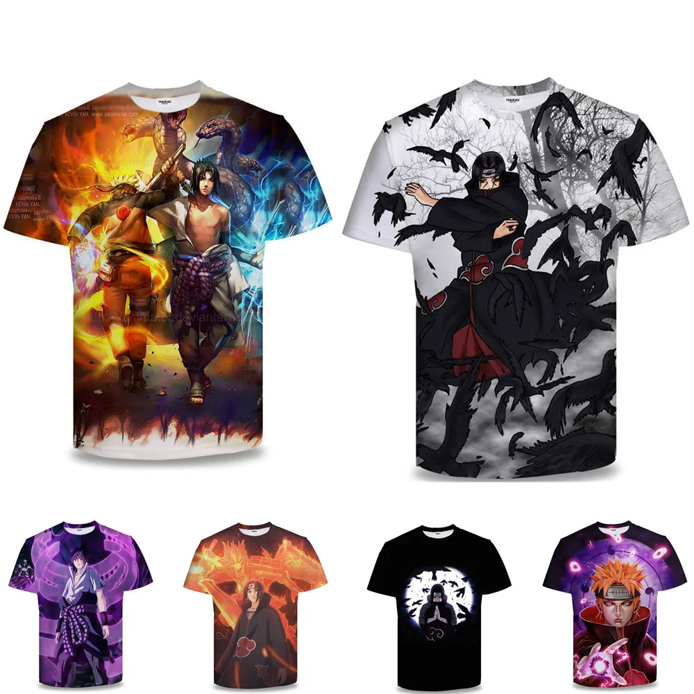 

Anime Shippden Cosplay Itachi T Shirt Kakashi Orochimaru Sasuke Gaara Adult Kids