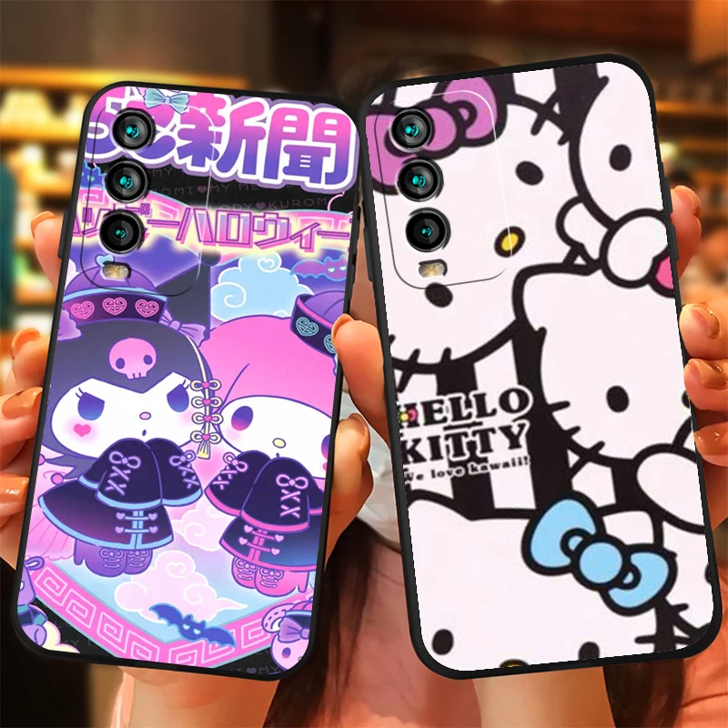

Hello Kitty Cute Phone Cases For Xiaomi Redmi Note 10 10S 10 Pro POCO F3 GT X3 GT M3 Pro X3 NFC Back Cover Soft TPU Coque