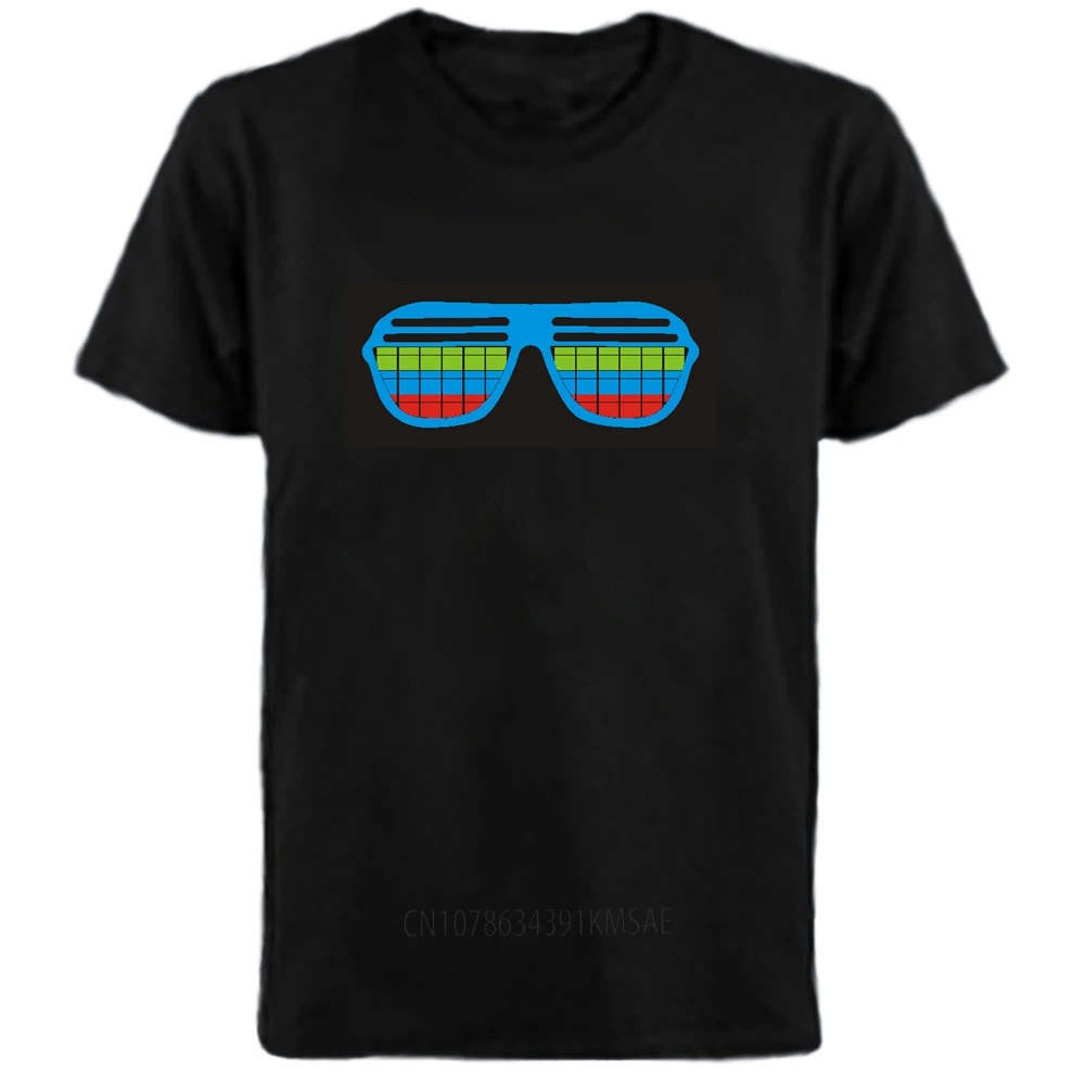 150 шт./партия футболка со светодиодной подсветкой и эквалайзером