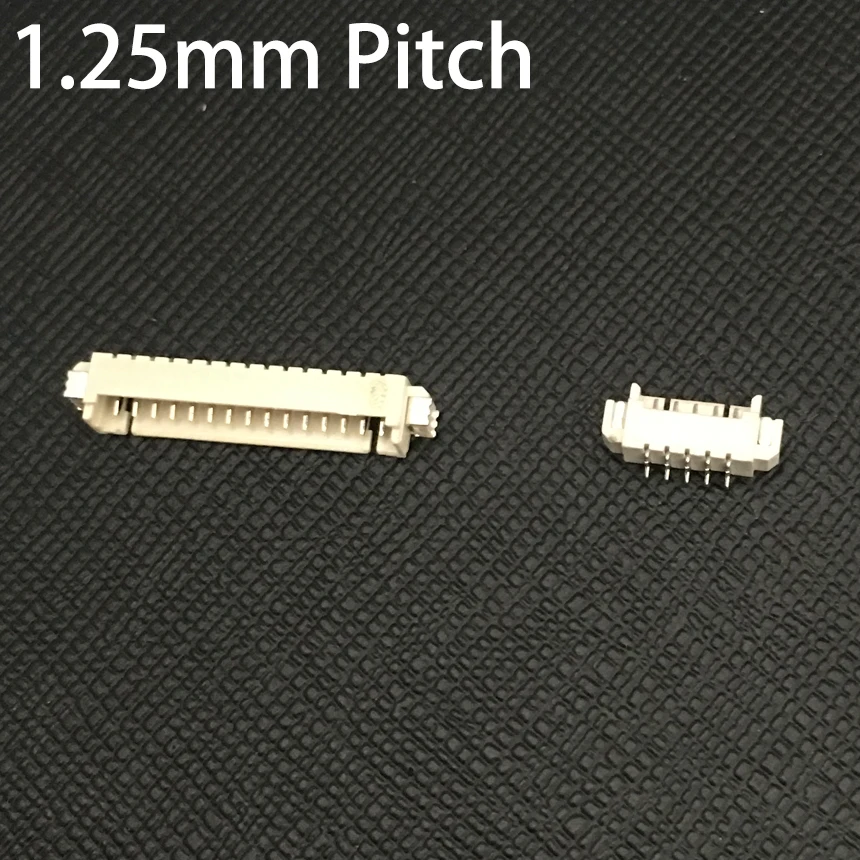 

1.25mm Pitch 2P 3P 4P 5P 6P 7P 8P 9P 10P Pins Single Row Horizontal Patch SMD SMT Female Socket Terminal Wafer Connector