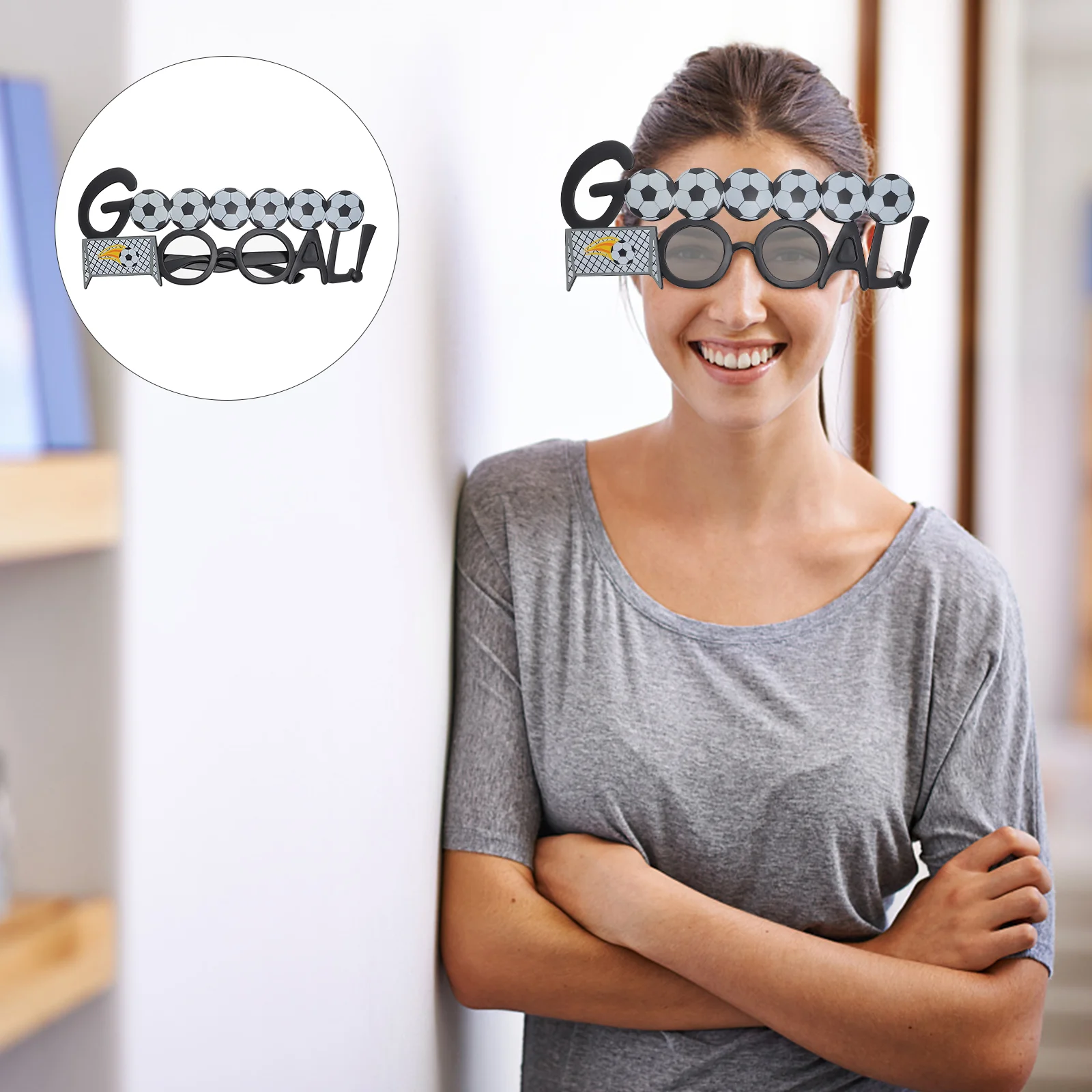 

Unique Eyeglasses Football Decorative Glasses Eyewear Prop Party Favor