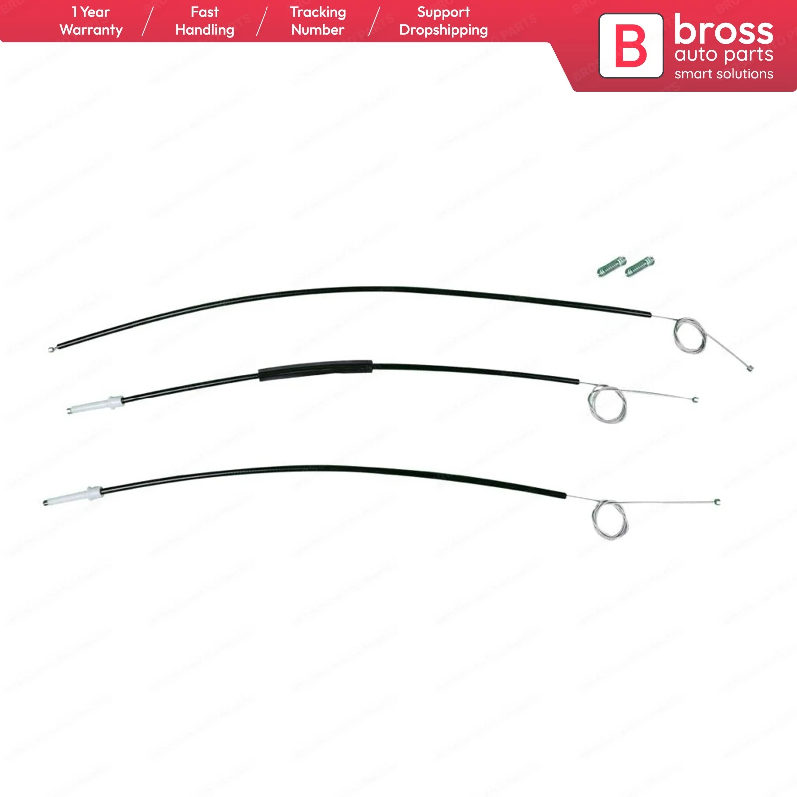 

Bross Auto Parts BWR1055 Electrical Power Window Regulator Cable Front Left or Right for Smart Roadster 2003-2006 Made in Turkey