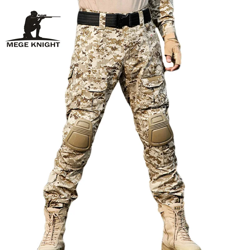 

Брюки MEGE Rapid Assault multicam с наколенниками, камуфляжная Тактическая Военная одежда, армейские брюки-карго для пейнтбола