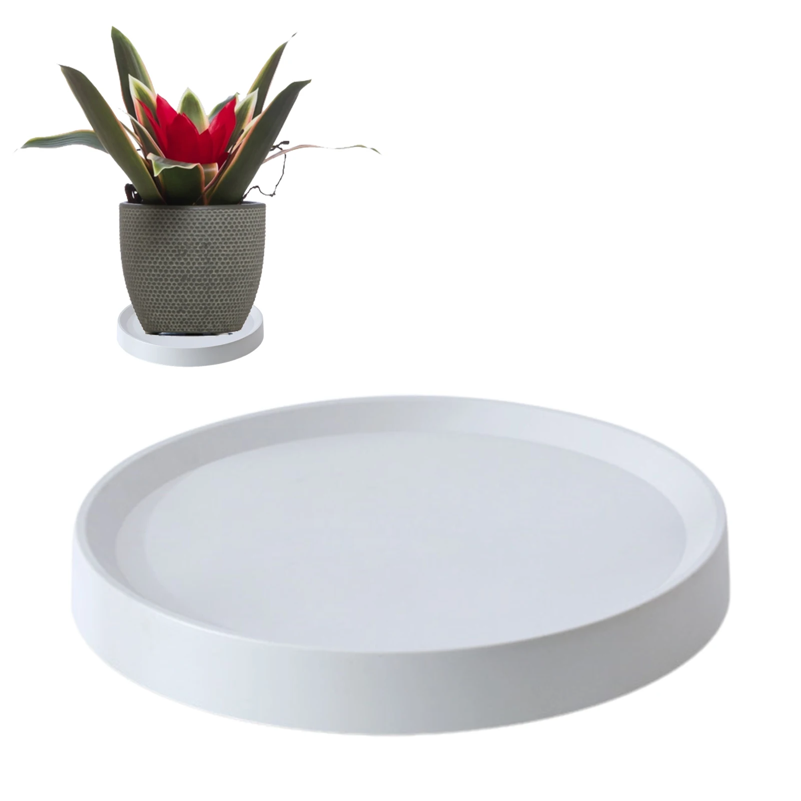 

Поддон для цветочного горшка для удержания капельниц и блюдце для почвы, толстый тяжелый прочный поддон, брикет с 360 тихим