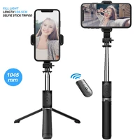 selfie stick tripod with wireless remote shutter mini extendable 4 in 1 selfie stick 360 rotation phone stand holder for android