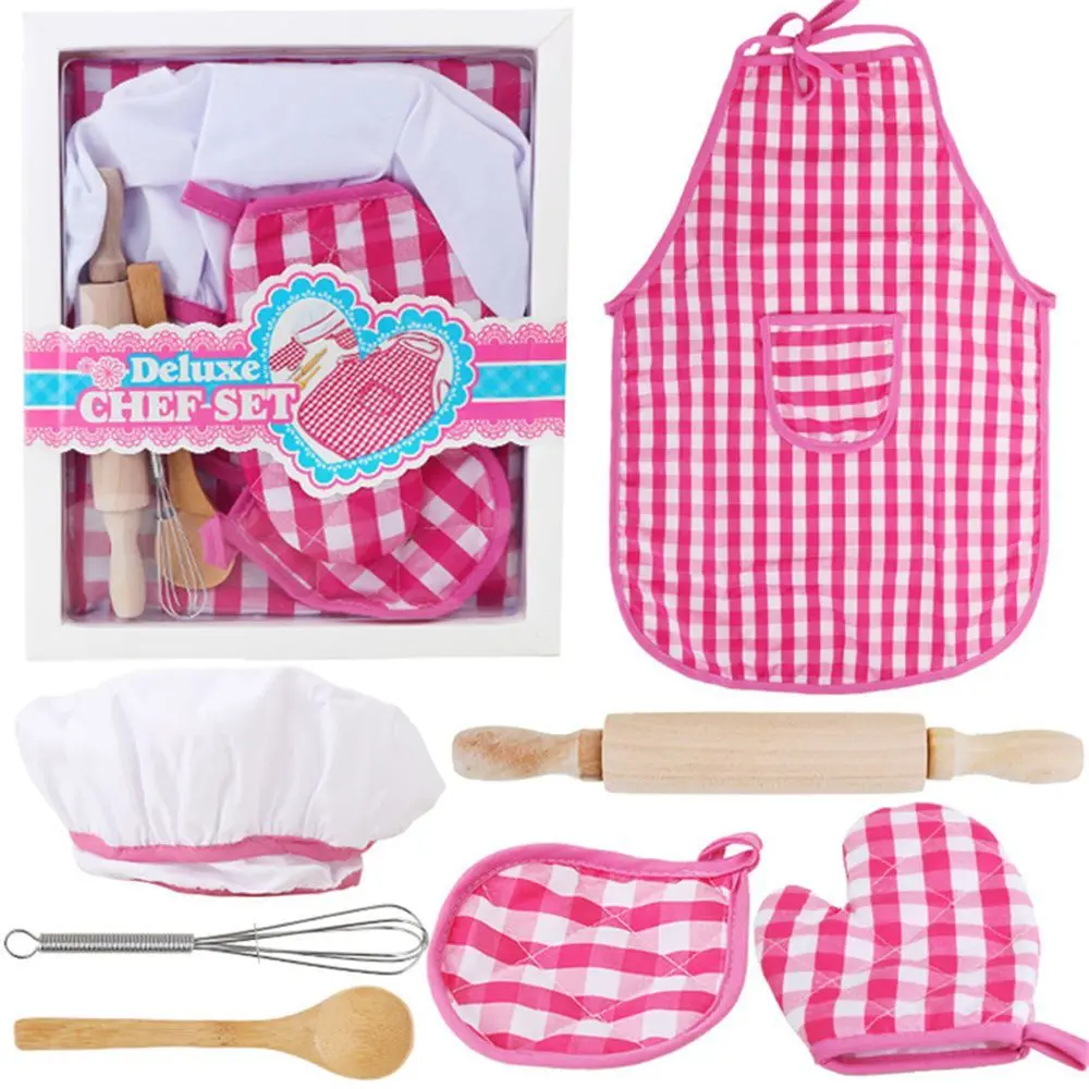 

New Apron Baking Tools Cooking Kitchen Toy Kitchen Utensils Set Kids Toys Play House