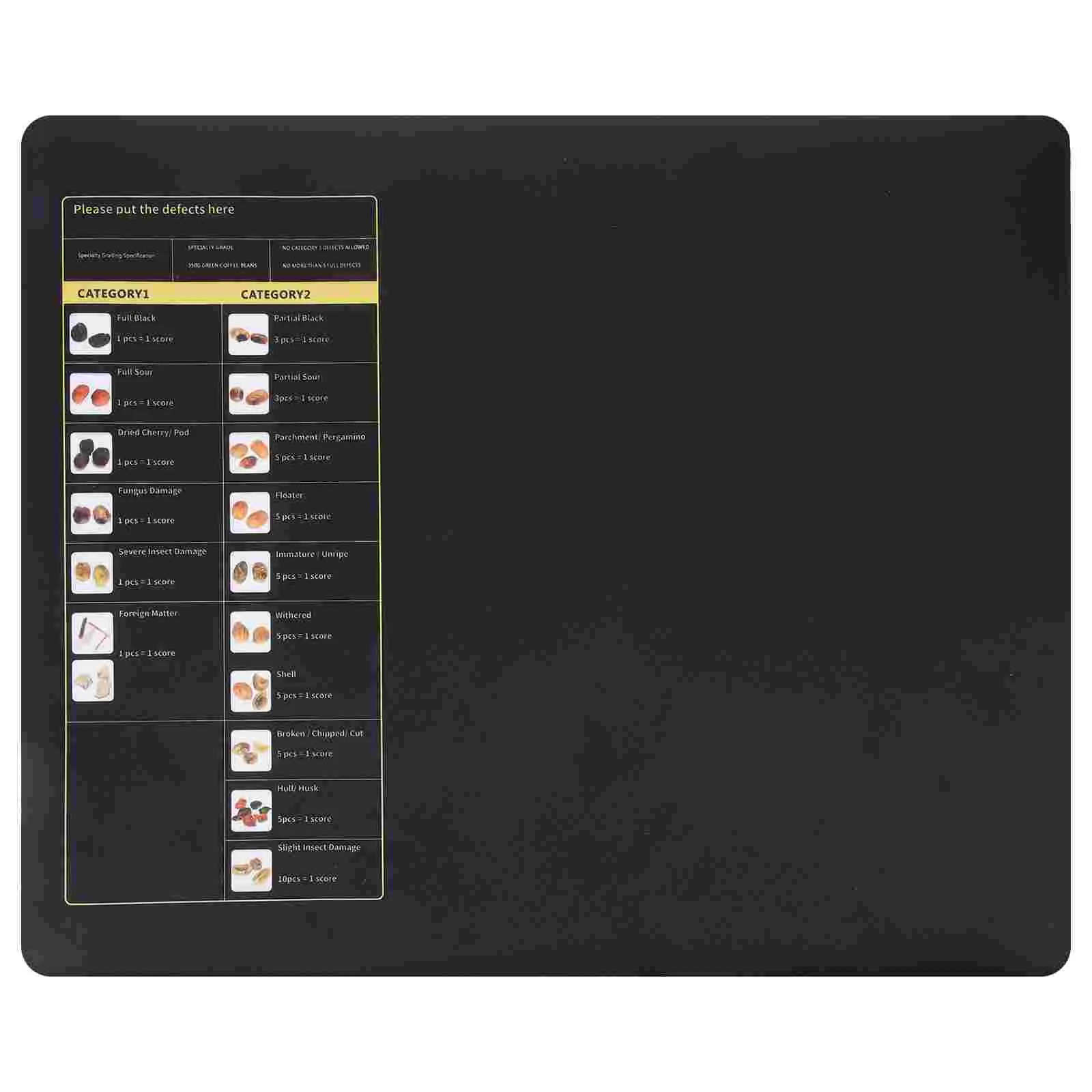 

Coffee Beans Classifying Card Sorting Pad Espresso Mat Classification Cushion Soft Rubber