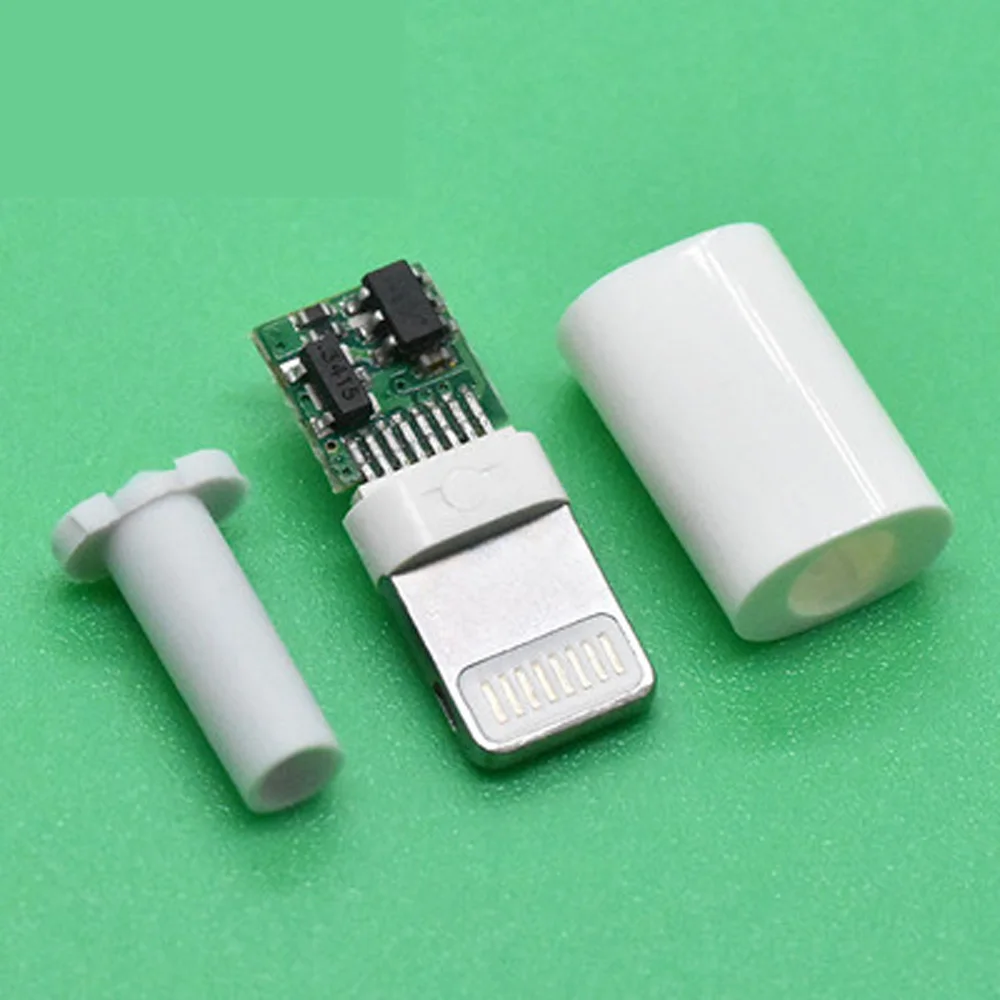 100set USB For iphone male plug with chip board connector welding 2.6/3.0mm Data OTG line interface DIY data cable adapter parts