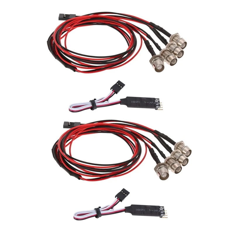 

Комплект 2x светильник, 2 белых, 2 красных с 3-канальной панелью управления лампой для радиоуправляемых автомобилей 1/10 1/8 Traxxas TRX4 HSP Axial SCX10 D90 HPI