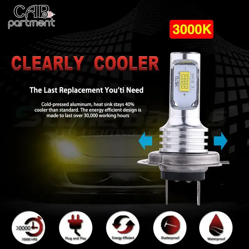 

High Low Beam Headlight Super Bright Universal Car Light H7 6000k Led Light Car Accessories Led Headlight Bulbs