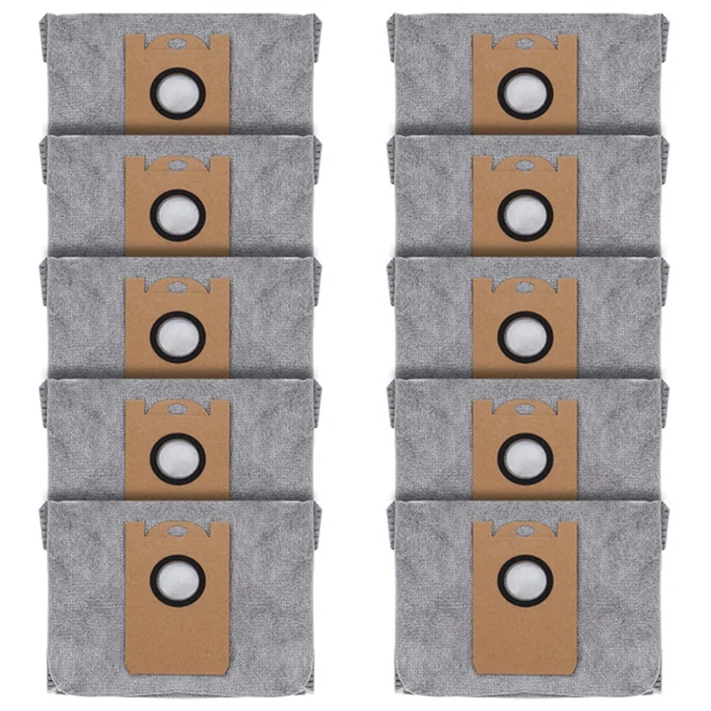 10 Pcs Dust Bags for Eufy RoboVac L35 Hybrid LR30 LR20 Auto-Empty Station with Activated Carbon Fabric
