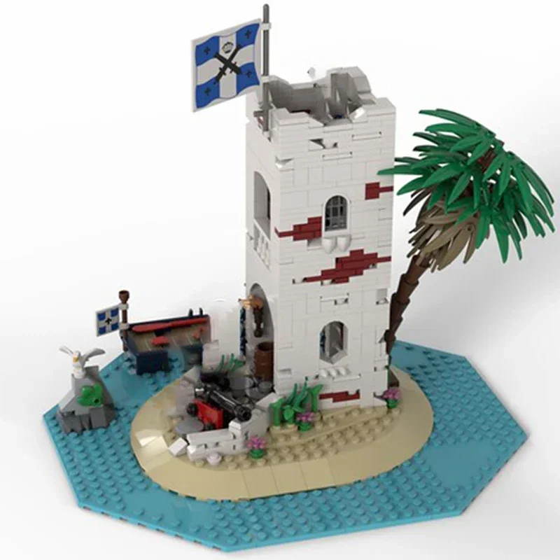 Технические Moc-кирпичи модель пиратского острова остров сабли обновленные