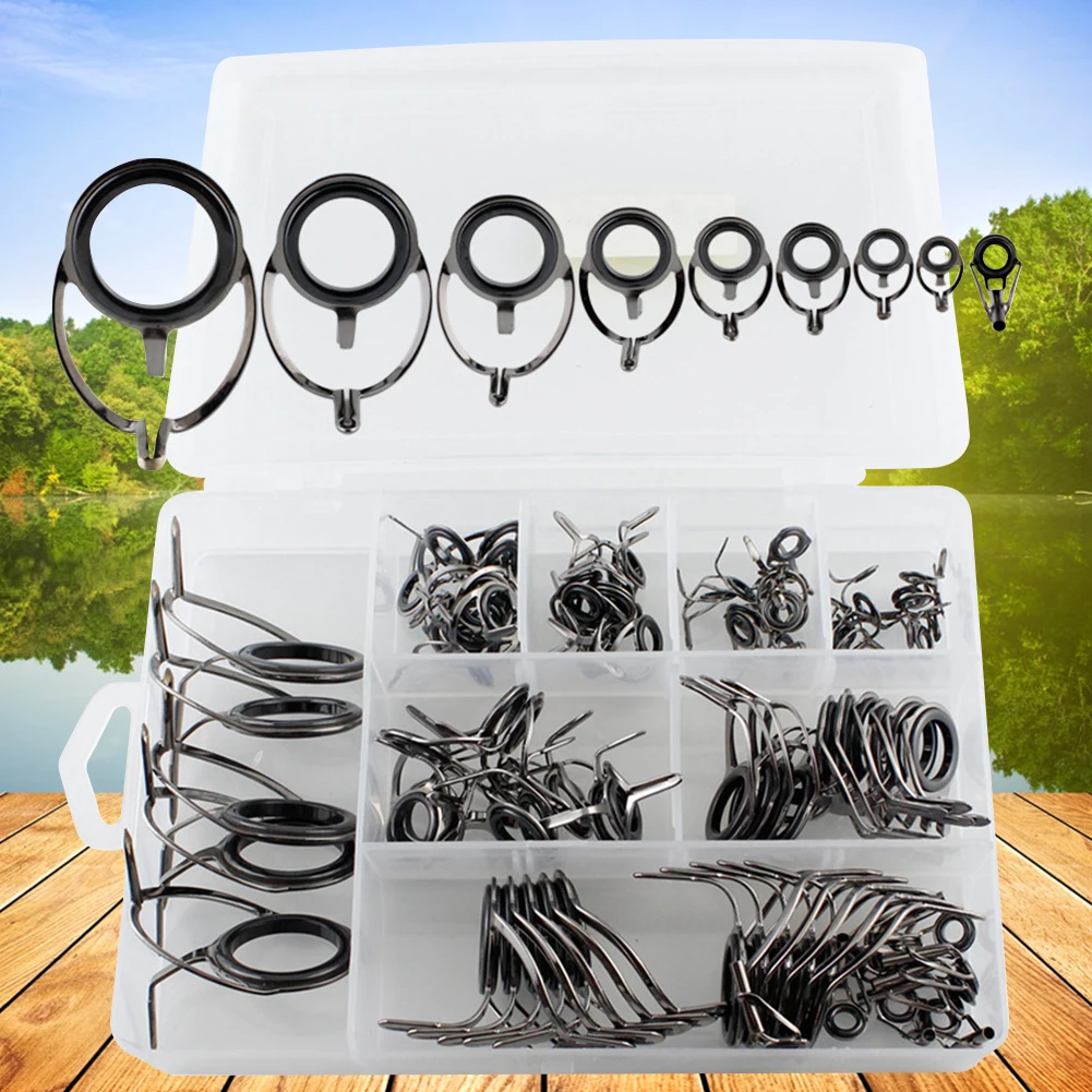 

Ceramic Ring Saltwater Freshwater Line Guides Eyes Sets Pole Tip Repair Kit Spinning Casting Replacement Accessories Fish Tackle