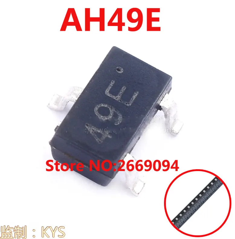 

20PCS / 50PCS /100PCS new original SMD 49E SOT23 3503 Hall Element Sensor SS49E Linear AH49E Switch
