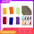 Женские однотонные вязаные зимние гетры карамельных цветов, свободные стильные сапоги до колена, чулки, леггинсы, теплые сапоги в подарок