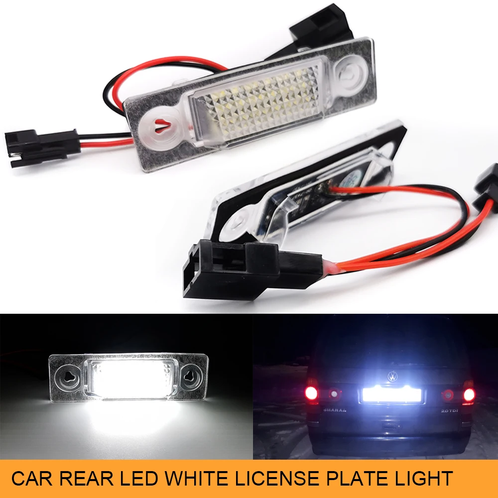 

1 пара светодиодных номерных знаков без ошибок для Ford Galaxy WGR и VW Sharan 7M8 7M9 7M6 и Seat Alhambra 7V8 7V9