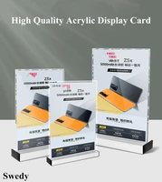 a5 148x210mm aluminum acrylic sign holder stand plastic menu paper card holder table number holder frame