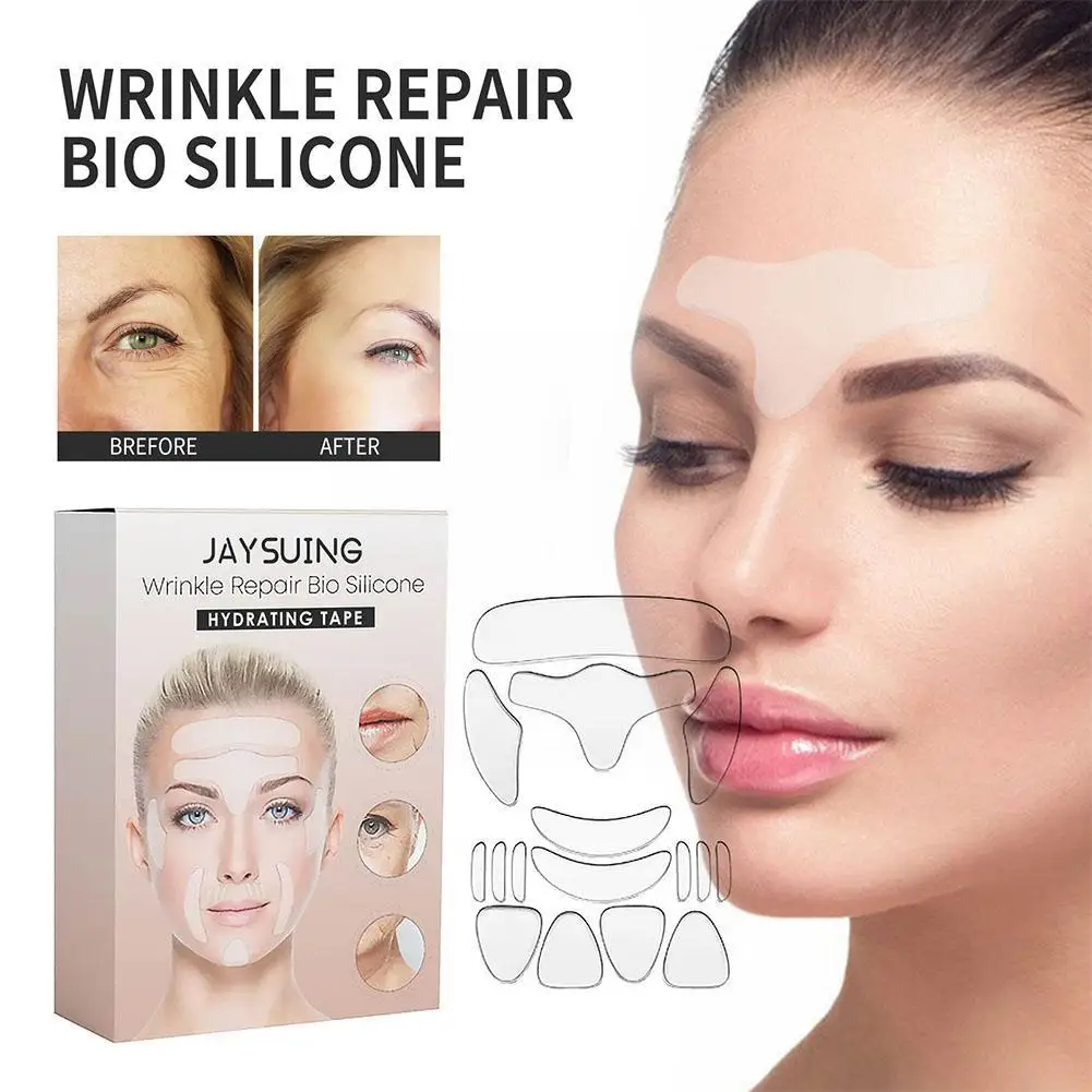 Anti Wrinkle Pad Stickers Neck Forehead Line Removal Silicone Chin Firming Up Eye Lift Reusable Anti Aging Patch Gel Sticke K3M0