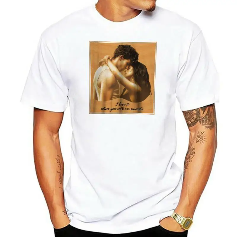 

Shawn Mendes Camila Cabello señorita Tshirt Music Unisex For Black White Variety of Sizes and Colors Tee Shirt