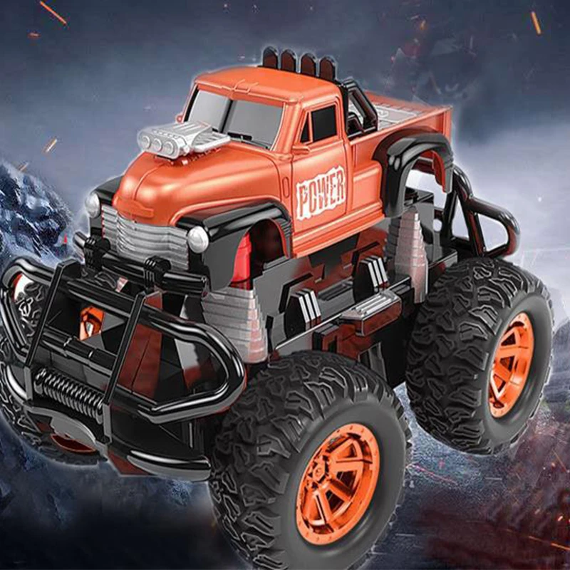 

1:36 Mini Off-road Car With Foam Box Model Inertia Drive Four-Wheel Pull Back Stunt Vehicle Simulation Gifts Toys for children