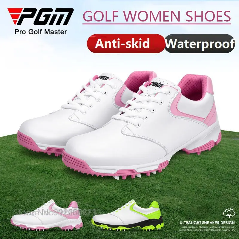 

PGM Golf Women Sports Shoes Female Waterproof Golf Shoes Lady Ultra-light Anti-Slip Sneakers Breathable Athletic Footwear 35-39