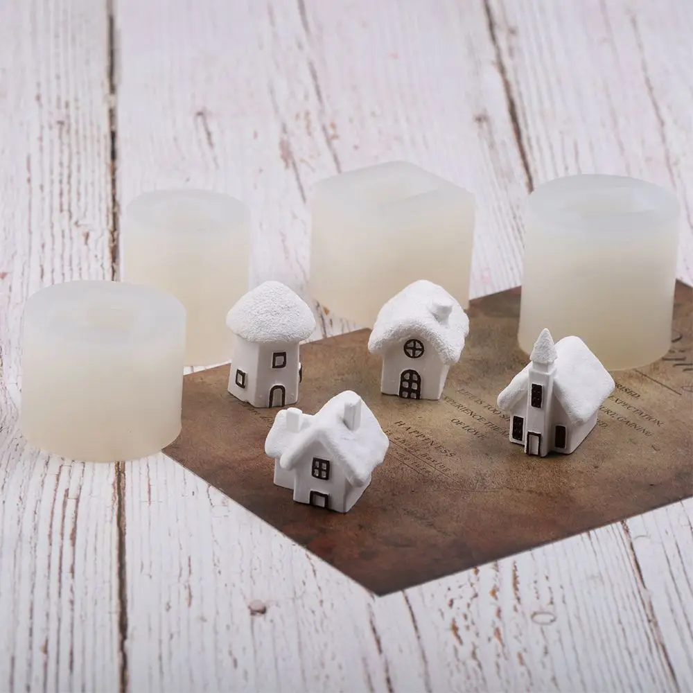 

Cute House Kitchen Silicone Cake Decoration DIY Baking Tools Mold Gypsum Aromatherapy