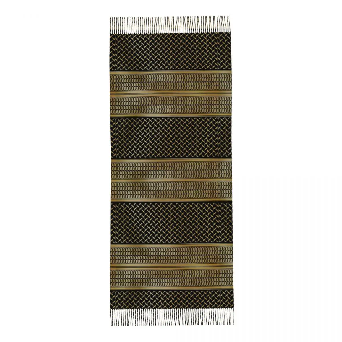 Женский шарф с кисточками Длинная зимняя и осенняя шаль изображением карты