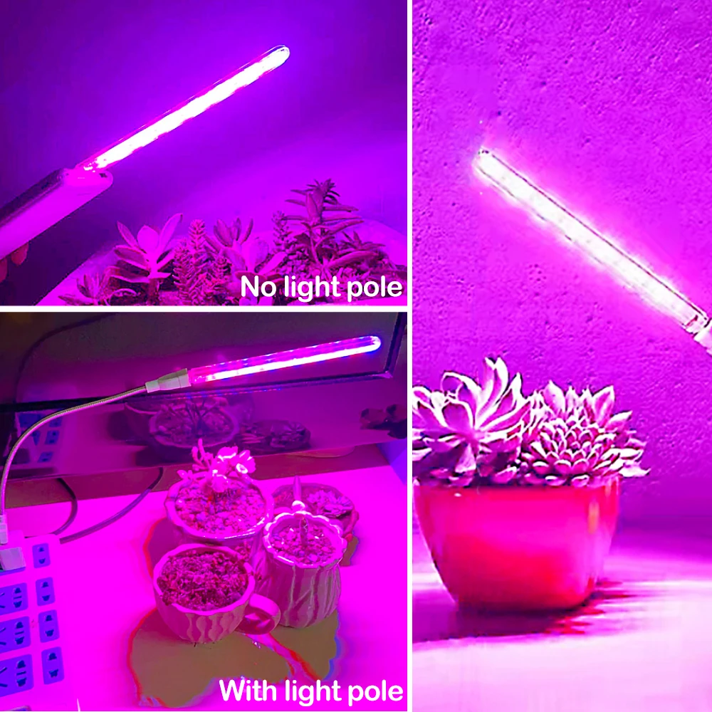 

Led Grow Light USB Portable LED Plant Grow Light 10W DC5V Full Spectrum Phyto Lamp 21 leds Rotation Flexible Light Indoor