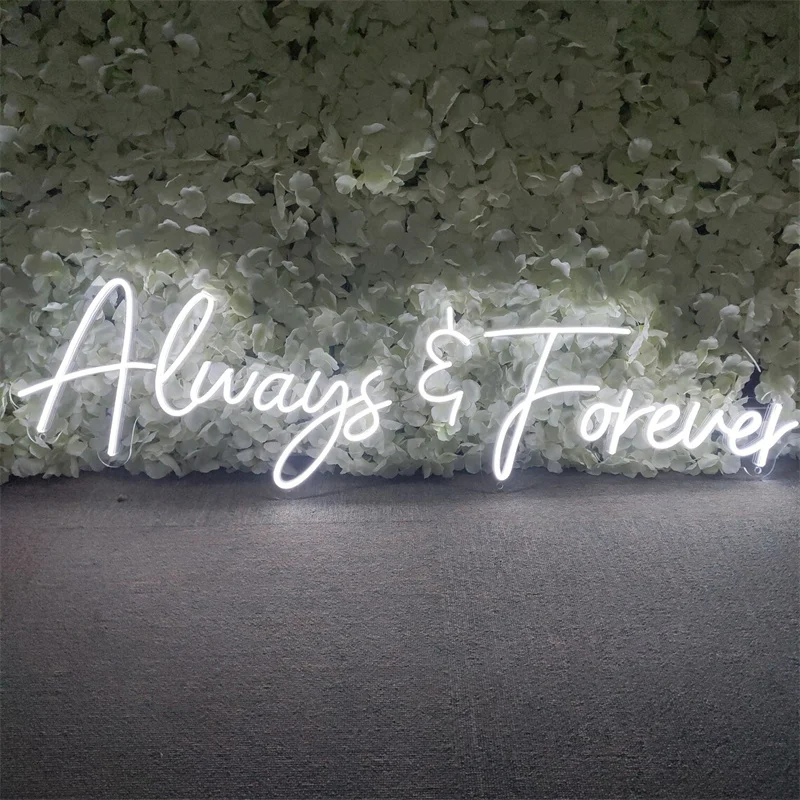 

Always Forever Custom Neon Sign Light Wedding Proposal Personalized Gift Led Party Bedroom Home Club Wall Decor Gift