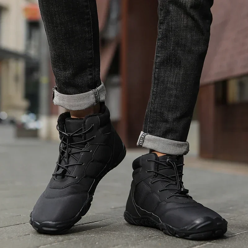 Мужские теплые туфли на платформе из хлопка вулканизированной подошве
