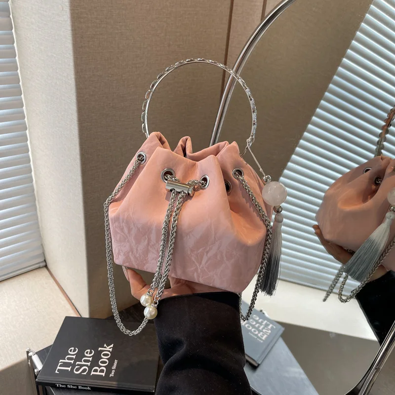 Женская сумка-мешок через плечо из ПУ кожи