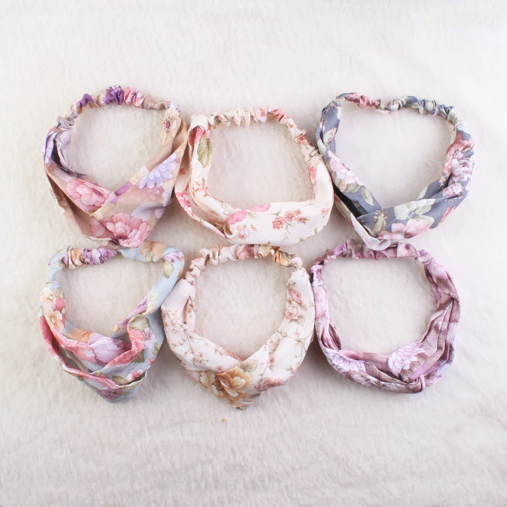 Женская повязка на голову с цветочным принтом 1 шт.