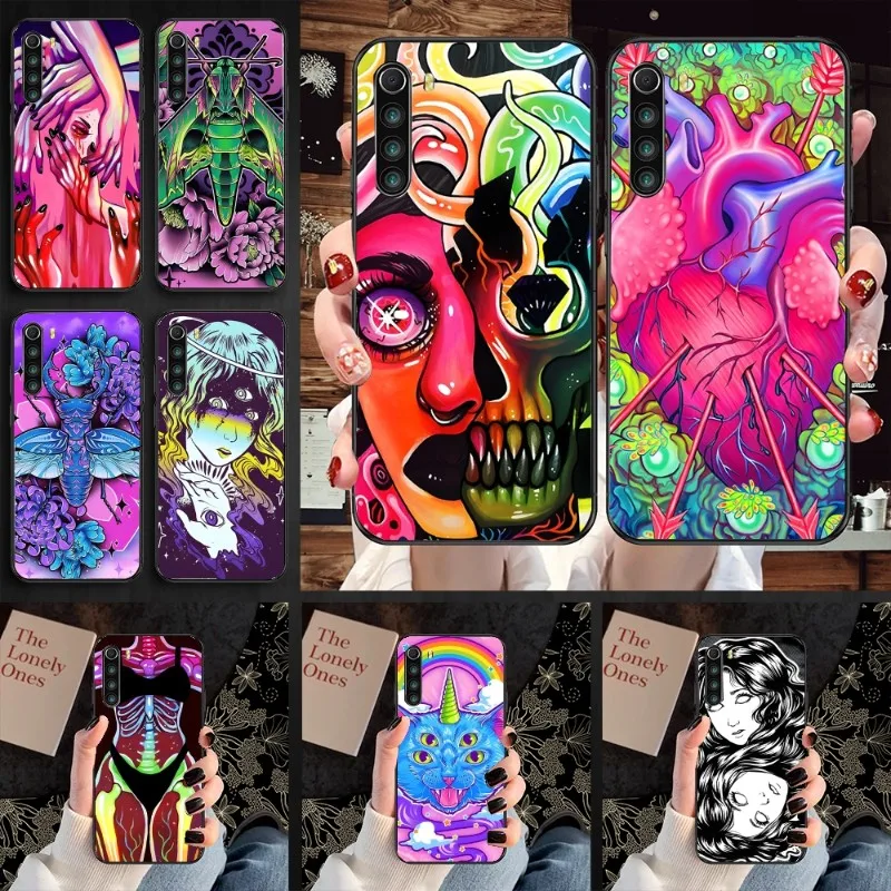 Чехол для телефона с рисунком скелета для Xiaomi Redmi Note 11 10 9T 8 7 Pro Redmi 10 9 9A 9C 8 7 6, мягкий черный чехол для телефона