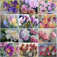 gorgeous flowers diamond embroidery diy diamond painting kits floral mosaic pictures of rhinestones new sale handicraft