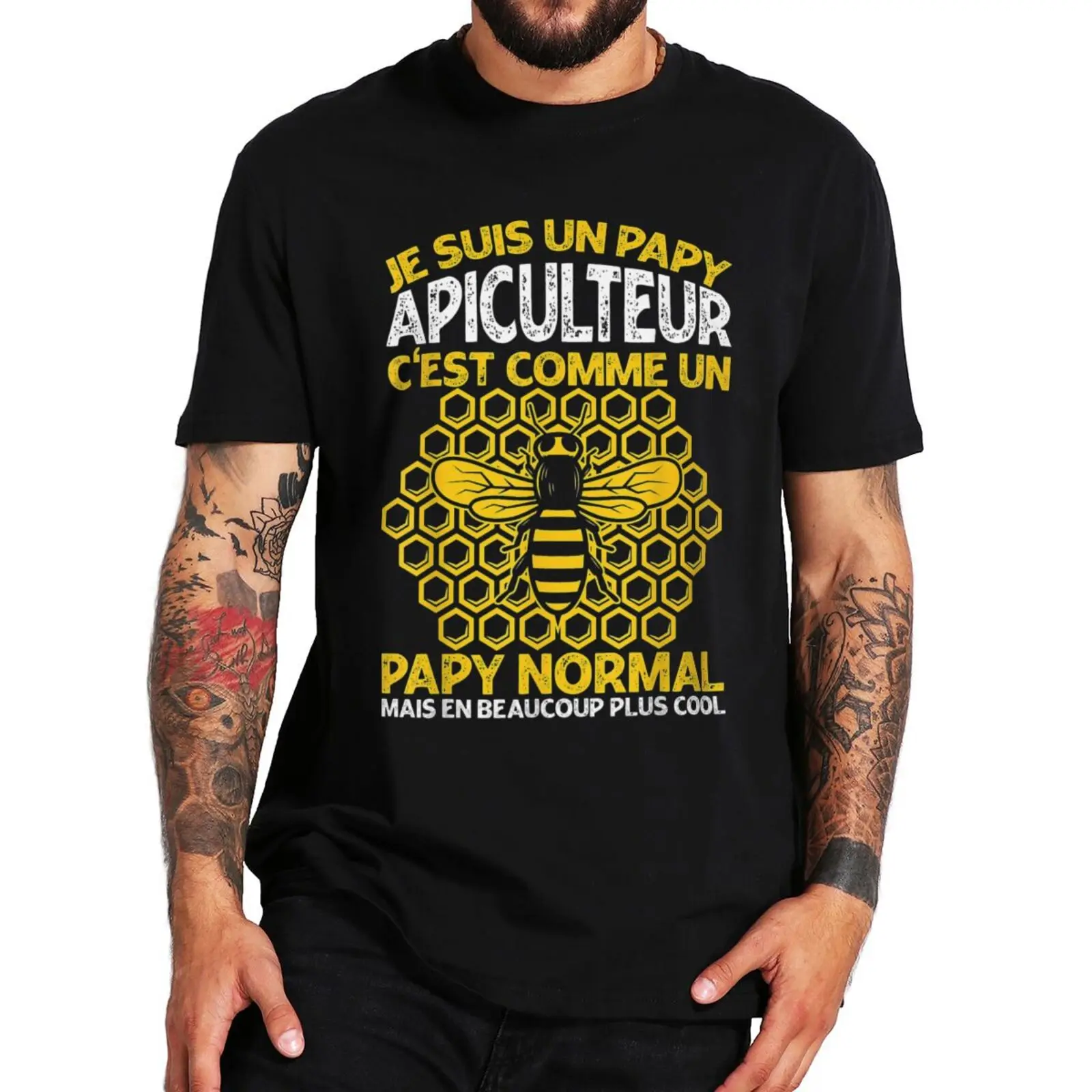 

Vintage Bee T-shirt Funny Grandpa Like Bee Beekeeper Dad Gift Essential T Shirt Casual Premium 100% Cotton Men's Clothing