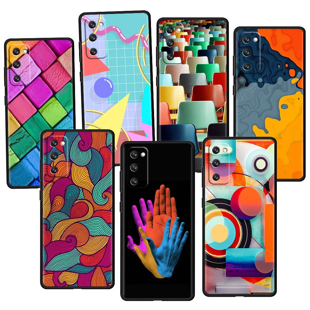 

Art Patchwork Case for Samsung Galaxy S21 S22 Ultra S9 S20 FE S10 S22 Plus S21 FE S21Ultra S8 5G S7 S10e A21s Soft Full Phone