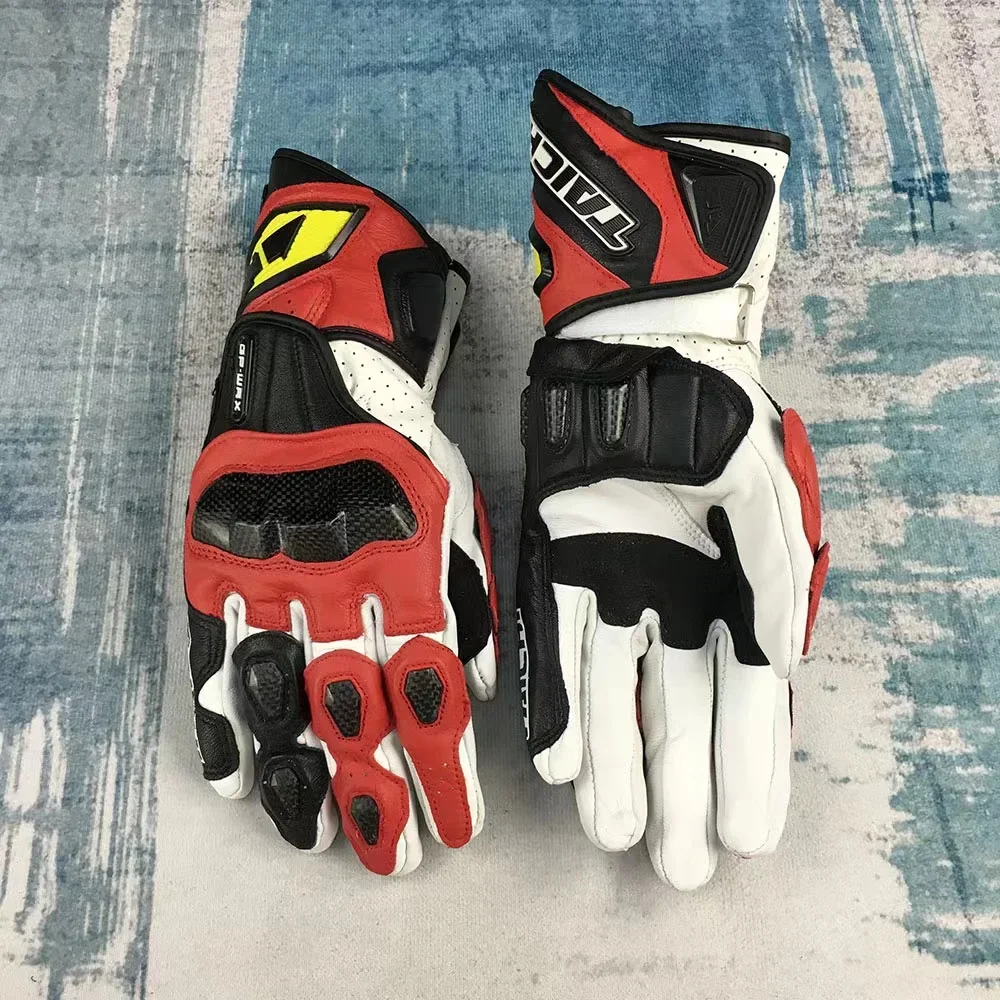 Новые гоночные кожаные перчатки для мотоциклистов длинные устойчивые к падениям