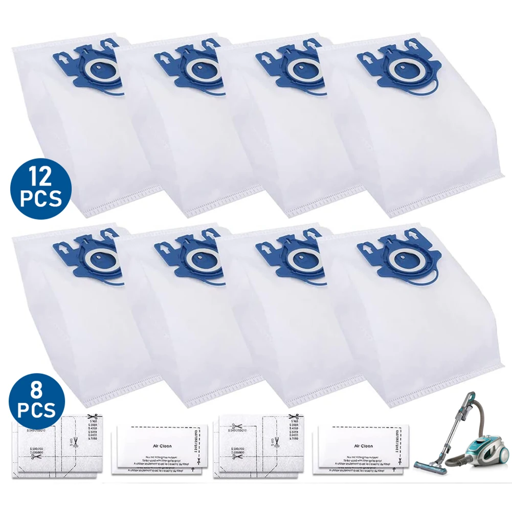 

12x Vacuum Cleaner Dust Bags For Miele FJM Hyclean 3D GN C2 C3 S5 S8 S5211 S5210 Household Vacuum Cleaner Accessories