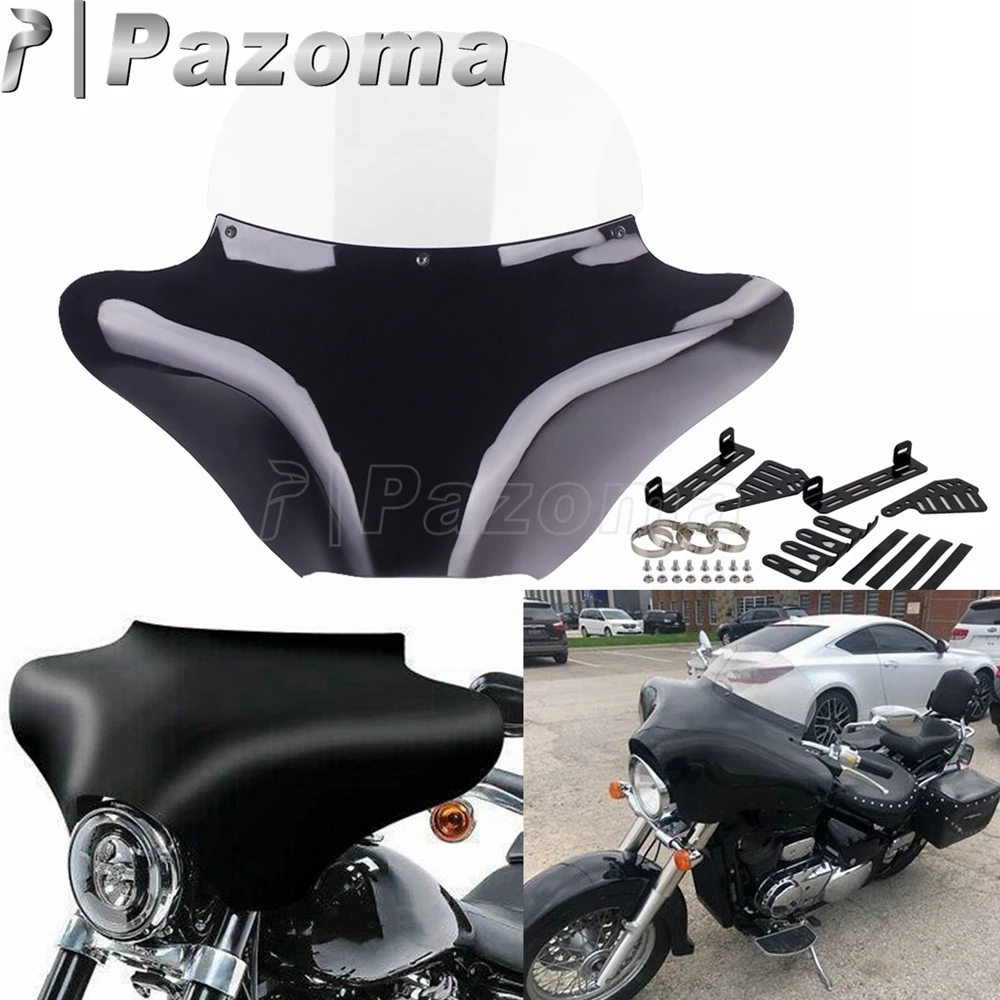 

Cruiser Motorcycle Plastic Batwing Cover Headlight Windshield Windscreen Fairing Kit For Suzuki Intruder 750 800 1400 1500
