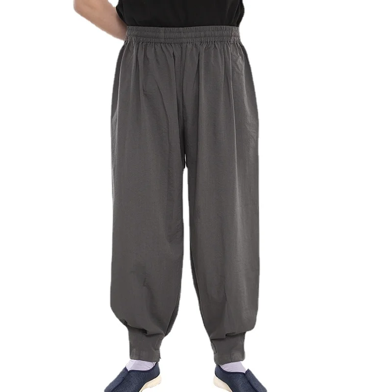 Monk Costume Summer Leggings-Free Monk's Pants Harem Pants Monk Clothes for Men and Women Householder Pants Retro