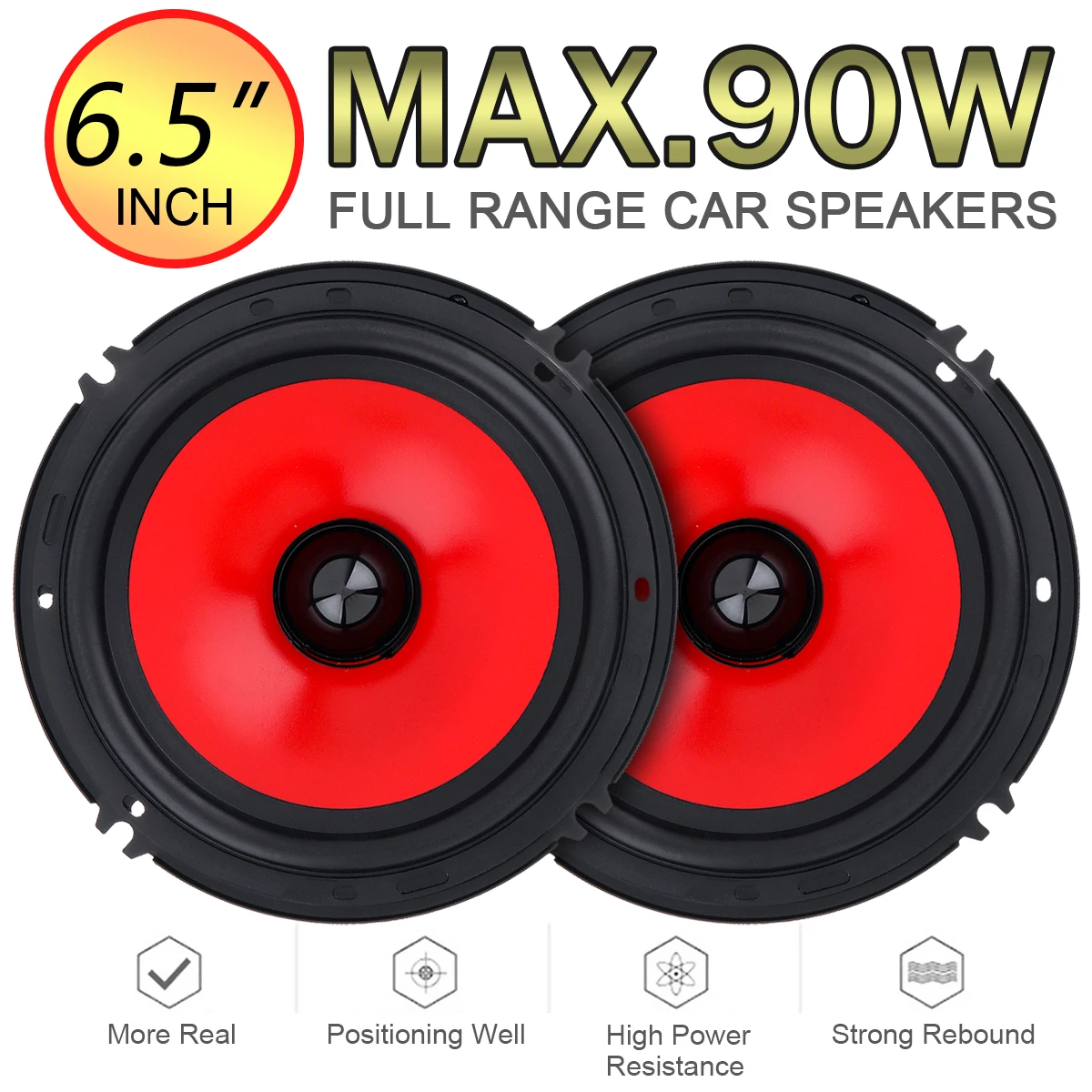 Автомобильная аудиоколонка 6 5 дюйма 90 Вт 2 шт.