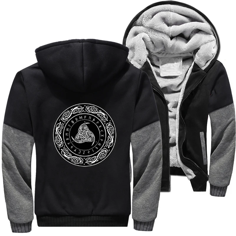 

Vikings Odin Cool Punk Athelstan Valhalla Jackets Streetwear Hip Hop Thicken Winter Jacket Men Fleece Sweatshirts Hoodies Coats