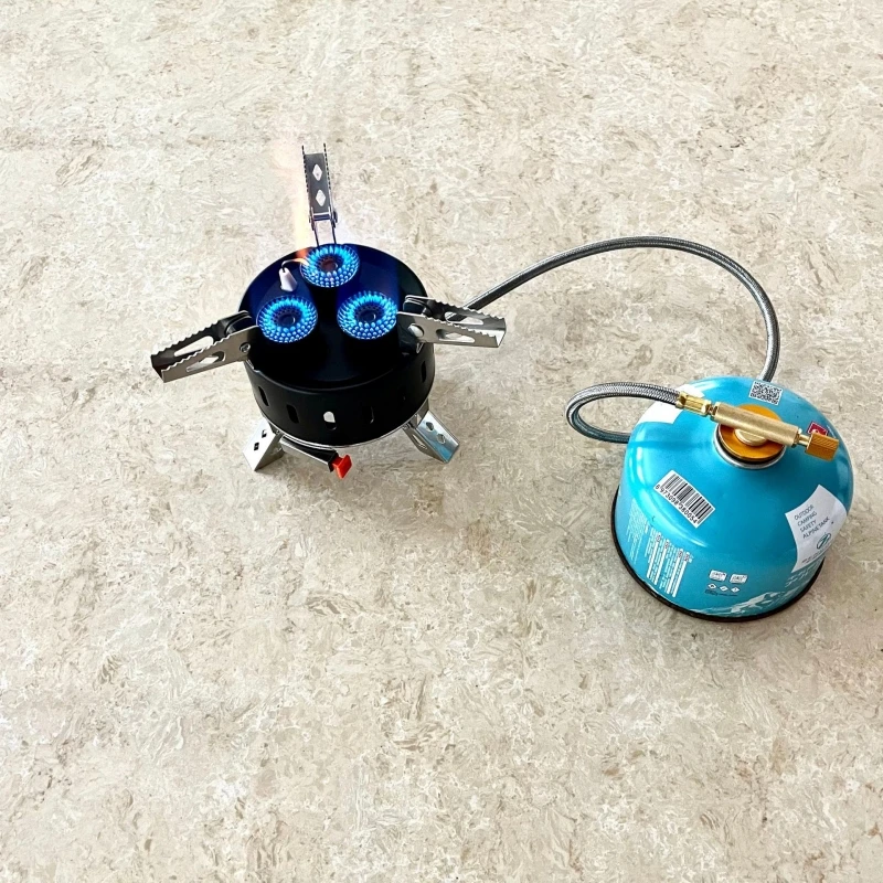 Портативная туристическая горелка газовая плита с сильным огнем для кемпинга