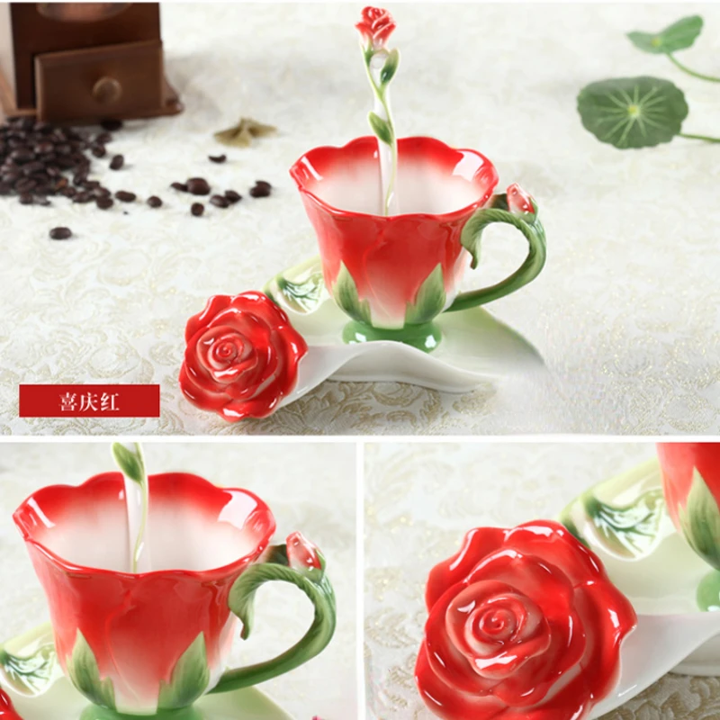 Modern Design Coffee Cup Saucer Set Ceramic Creativity Kawaii Coffee Cup Saucer Set Minimalist Bone China Kubek Mugs