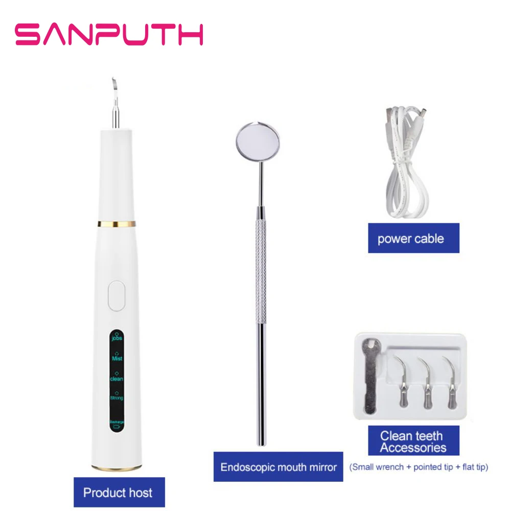 

Electric Dental Calculus Remover Dental Scaler Tartar Remover Dental Cleaning Device Tooth Whitening Oral Hygiene Care Kit
