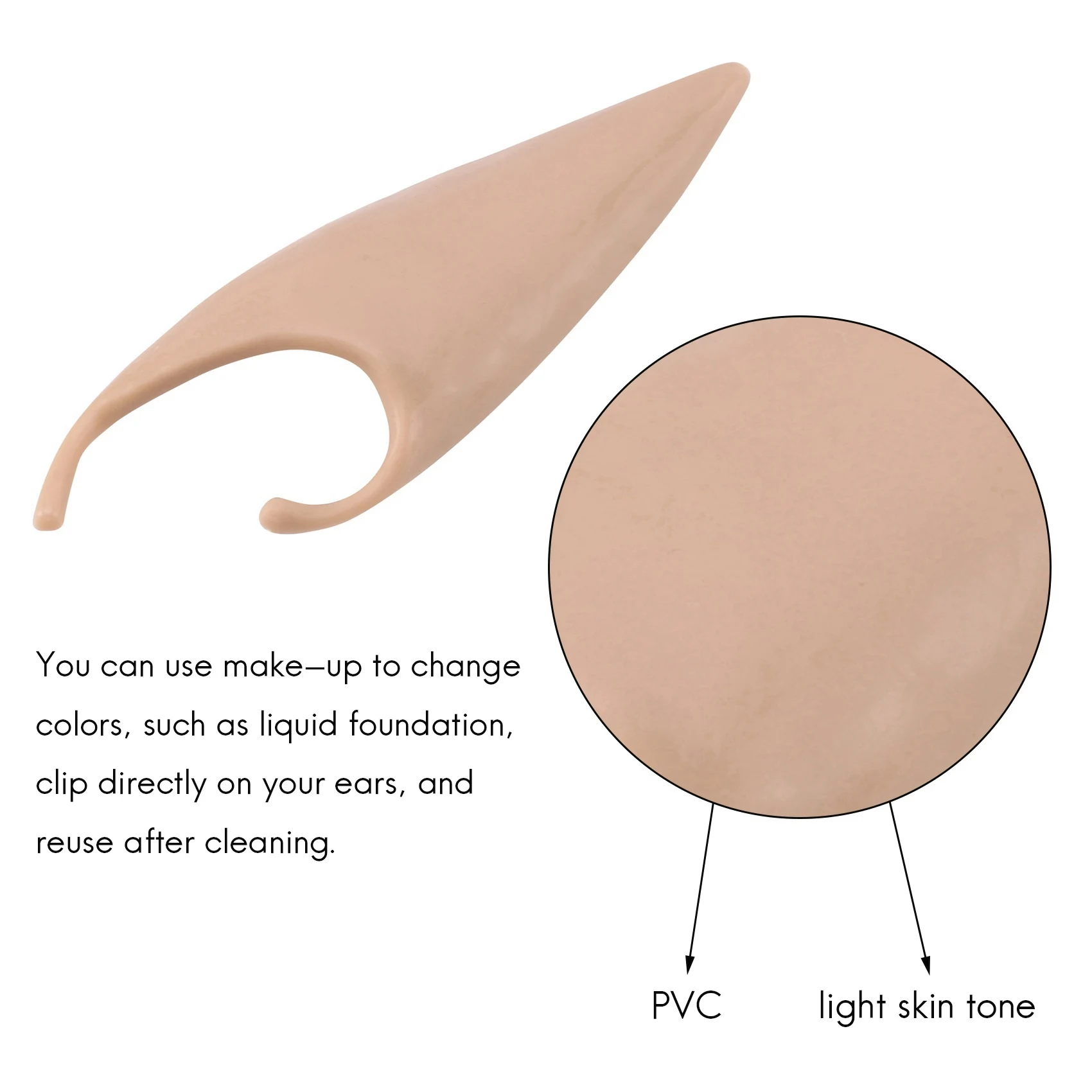 1 пара ПВХ Фея Пикси Поддельные Эльфийские Уши Хэллоуин Маска Новая Для Вечеринки