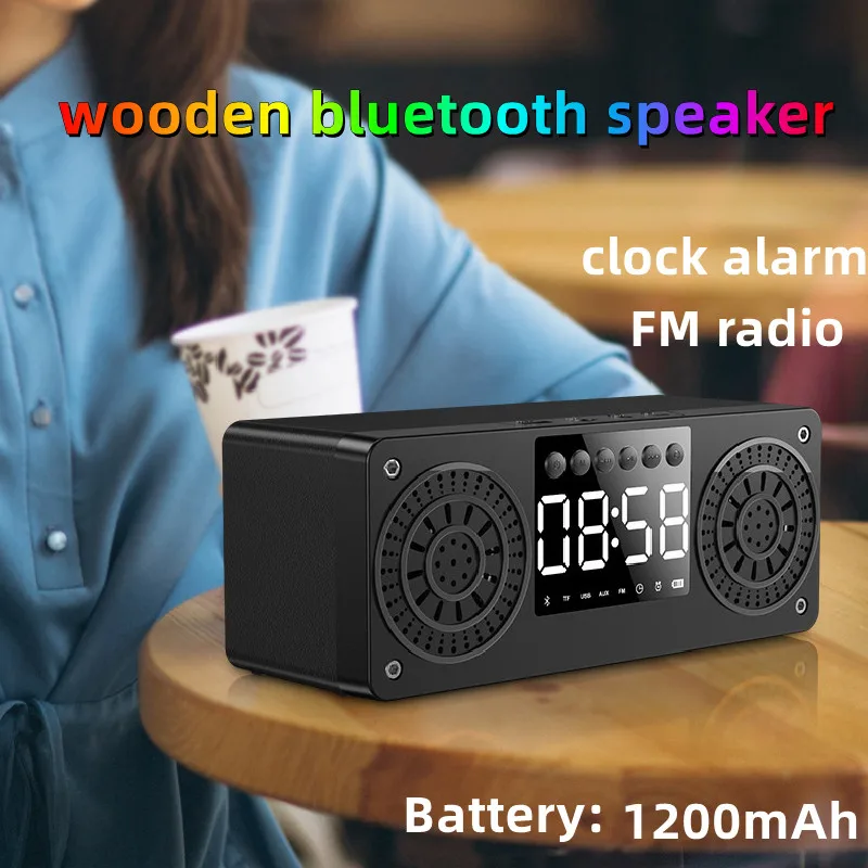 

Bluetooth-Колонка деревянная Беспроводная с поддержкой TF-радио